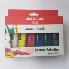 6 x Acrylverf Amsterdam 20 ml