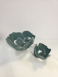 Set van 2 schalen keramiek