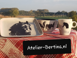 Paarden servies 1 persoon