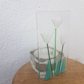 Sfeerlichtje bloemen glasfusion