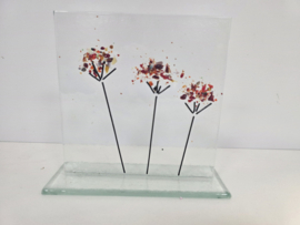 Standaard rode bloemen glasfusion