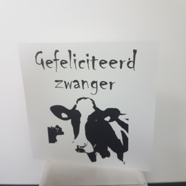 wenskaart: gefeliciteerd zwanger