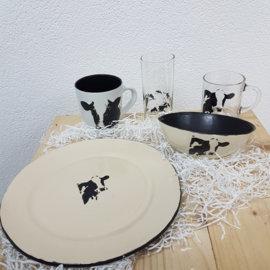 Koe servies set voor 1 personen