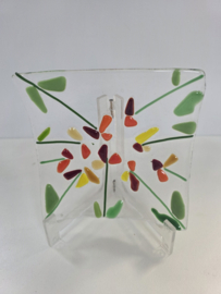 Glazen bloem schaaltjes  glasfusion