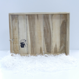 Haan / kip dienblad teak hout