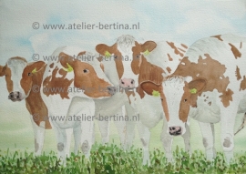 Cows garden poster / garden painting