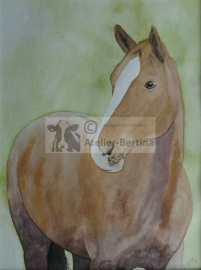 Horse watercolor painting