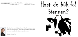 wenskaart: hast de buk fol biennen? Zwanger!