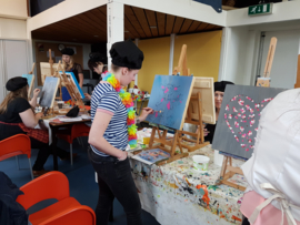 Resultaten: 14 april 2018 vrijgezellen feestje workshop schilderen op locatie