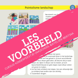 Les: Frans pointillisme schilderij maken Op school of na schools aanbod