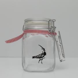 Storage jar with lapwing