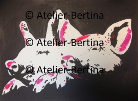 Schweine acrylmalerei