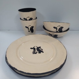 Koe servies set voor 2 personen