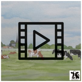 Live les / tutorial: aquarel koeien bij Lettele