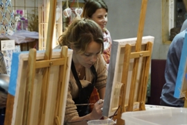 Resultaten: April 2016 Individuele opgave workshop schilderen Collendoorn