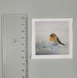 Roodborstje stofje 5 cm