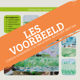 Les: buiten landschap tekenen en aquarelleren. Op school of na schools aanbod