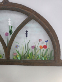 Stalraam met bloemen glasfusion