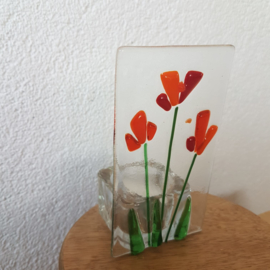 Sfeerlichtje bloemen glasfusion