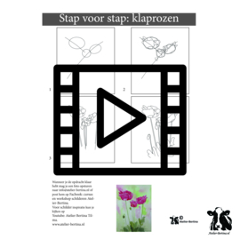 Live les / tutorial: schets van klaprozen en aquarel schilderen