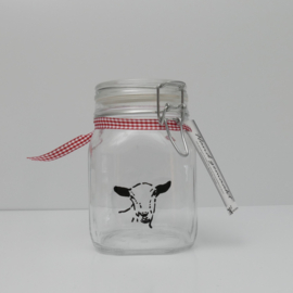 Storage jar / jug with goat