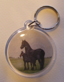 sleutelhanger paard (rond)