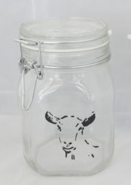 Storage jar / jug with goat