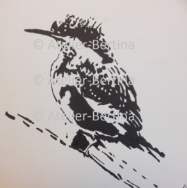 Kingfisher acrylic painting on canvas