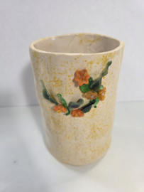 Decoratieve bloemen vaas van glas en keramiek (mixed)