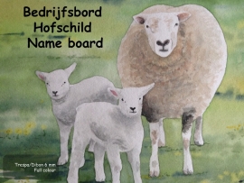 Schaap: Bedrijfsnaambord ontwerp 7