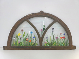 Stalraam met bloemen glasfusion