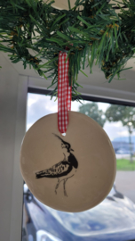 Kerst decoratie hanger rond met kievit