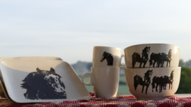 Paard servies set voor 2 personen