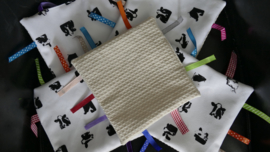 label cloth of cows (waffle fabric behind)