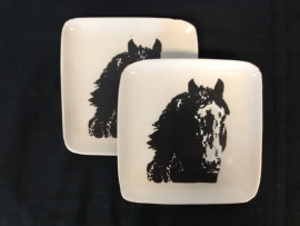 Plate with horse