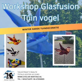 Woensdag 15 juli 2026 Glasfusion vogel. Raalte