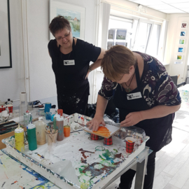 Zaterdag 24 oktober 2026:  workshop acryl gieten in Raalte