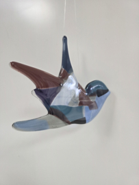 Glazen hanger vogel glasfusion