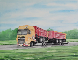 Opdracht: Vrachtauto schilderij