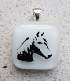 horse glass pendant necklace atelier bertina