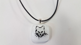 Cat glass pendant necklace atelier bertina