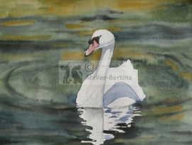 Swan Aquarellmalerei