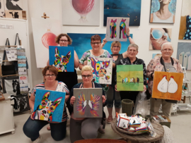 Resultaten: 12 mei 2018  workshop schilderen op Waag10