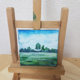 Landschap: Mini aquarel