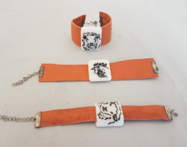 Armband met schaap en schapenleer