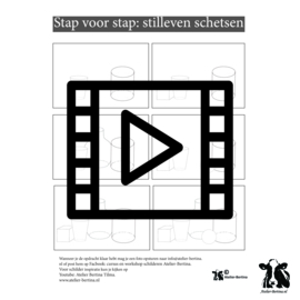 les live /tutorial schetsen: schaduw schetsen in een stilleven van plat naar 3d