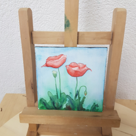 Klaprozen / Poppies: Mini aquarel