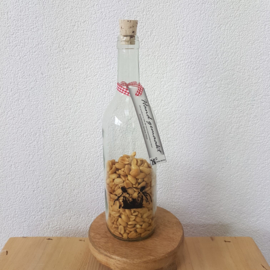  Flasche mit Schafmalerei: Stimmungslicht, Nüsse, Zuckerdose oder Vase
