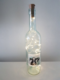 flessen lamp met led verlichting (koeien)