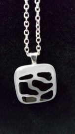 Cow print glass pendant necklace atelier bertina